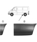 VAN WEZEL - 3075139 - Панель ремонтная боковая короткий (1200mm) лев MERCEDES: SPRINTER 95-06